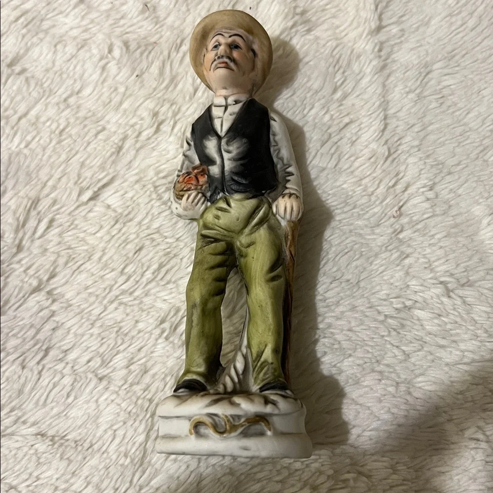 2 Vintage Homco porcelain Old Man Farmer Figurine’s